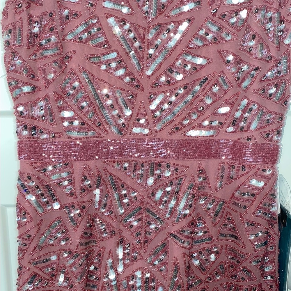 Mac Duggal Pink Sequin Sheath Dress - Picture 3 of 8